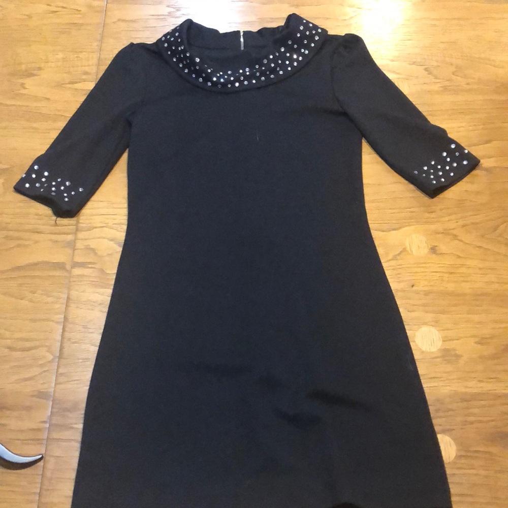 Nicole Miller Kids Black Dress with Rhinestones